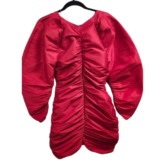 Rare Zara Red Draped Mini Dress. Size S - Picture 8 of 15